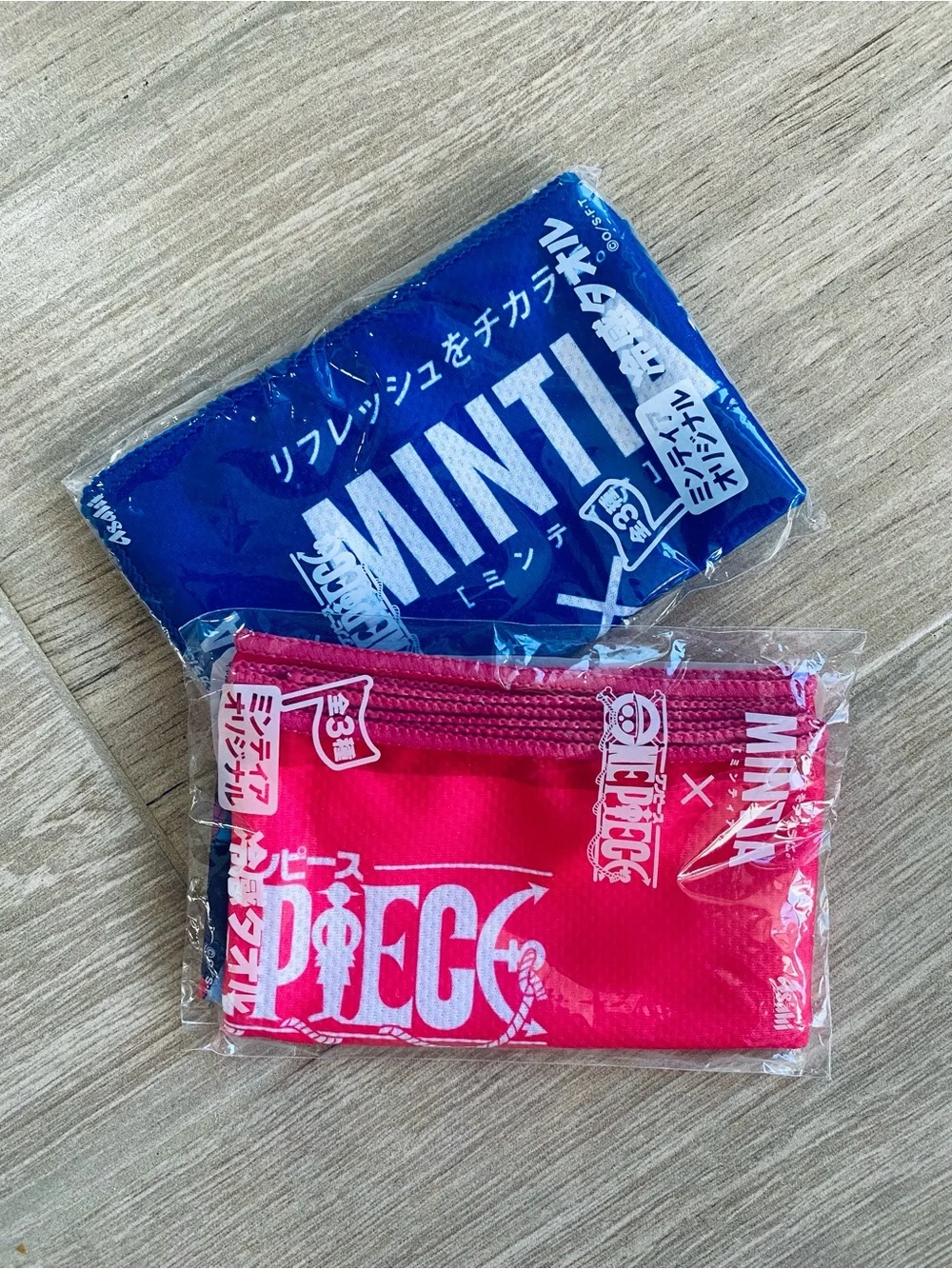 Rare One Piece x Mintia Towel Set of 2 Straw Hat Crew Japan Promo Exclusive